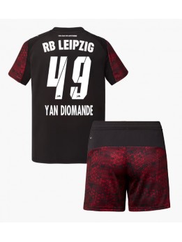 Billige RB Leipzig Yan Diomande #49 Tredjedraktsett Barn 2025-26 Kortermet (+ Korte bukser)